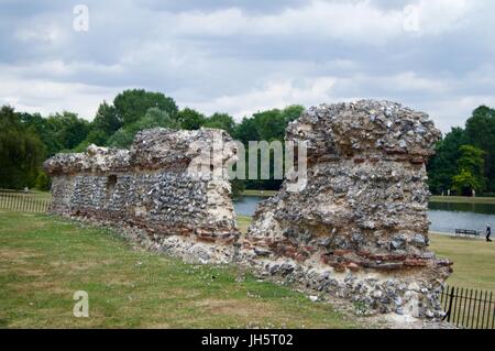 Remains of a Roman Villa, Verulamium Park, St Albans Stock Photo