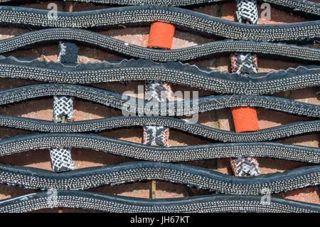 background texture weathered rubber welcome mat Stock Photo