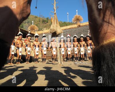 Tribal dancers rehearsing their dance Stock Photo