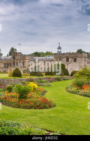 Colourful tulips at the Forde Abbey Tulip Festival, Dorset, England, UK Stock Photo