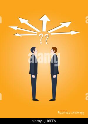 Minimal flat character of business strategy concept illustrations Stock Vector