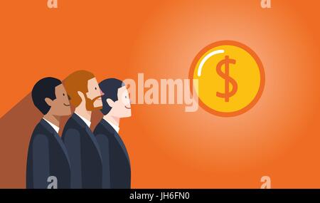 Minimal flat character of business money concept illustrations Stock Vector