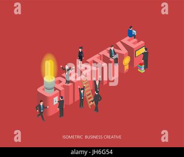 Flat 3d isometric vector illustration stock market concept design, Abstract urban modern style, high quality business series. Stock Vector