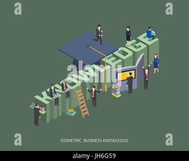 Flat 3d isometric vector illustration stock market concept design, Abstract urban modern style, high quality business series. Stock Vector
