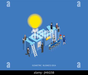 Flat 3d isometric vector illustration stock market concept design, Abstract urban modern style, high quality business series. Stock Vector