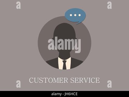 Modern and classic design customer service concept flat icon Stock Vector