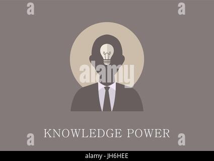 Modern and classic design knowledge power concept Stock Vector