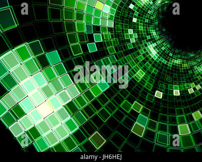 Matrix tunnel - abstract digitally generated image Stock Photo