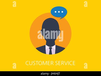 customer service concept flat icon Stock Vector