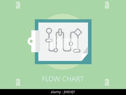 flow chart concept flat icon Stock Vector