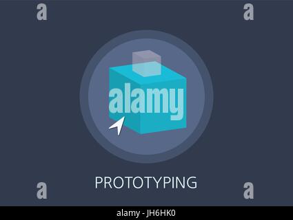 prototyping concept flat icon Stock Vector