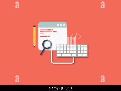 Set of flat illustration design business concept Stock Vector