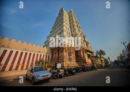 Sri Ranganathaswamy Temple (Srirangam) - is world heritage in Southern India,one of the largest religious complexes in the world Stock Photo