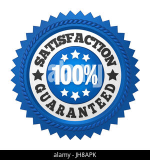 Satisfaction Guaranteed Label Isolated Stock Photo