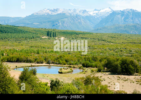 Horses Enclosure - Patagonia - Argentina Stock Photo