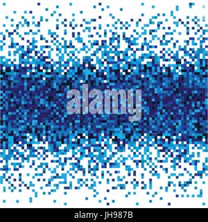 abstract data flow technology pattern. blue squares background Stock Vector