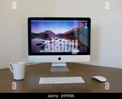 Home office setup in a clean environment Stock Photo