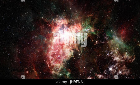 Galaxy in outer space. Elements of this Image Furnished by NASA. Stock Photo