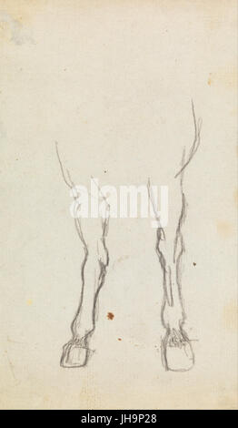 George Romney - Study of a Horse's Hooves - Stock Photo
