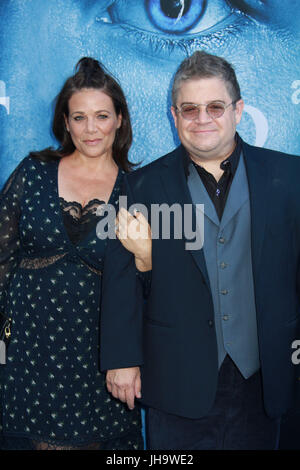 Los Angeles, USA. 12th July, 2017. Meredith Salenger, Patton Oswalt 07/12/2017 'Game of Thrones' Season 7 Premiere held at The Music CenterAfs Walt Disney Concert Hall in Los Angeles, CA Photo: Cronos/Hollywood News Credit: Cronos/Alamy Live News Stock Photo