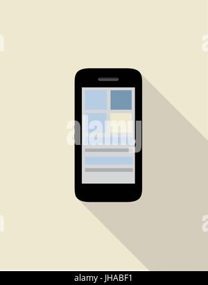 smart phone illustration. mobile phone vector graphic Stock Photo