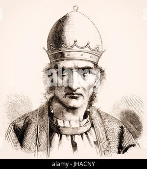 Pope Gregory IV, was Pope from October 827 to his death in 844 Stock Photo