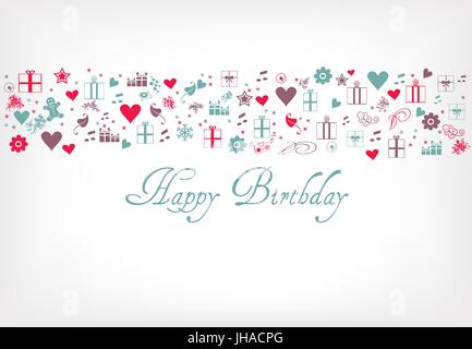 Happy birthday card - greeting card Stock Vector