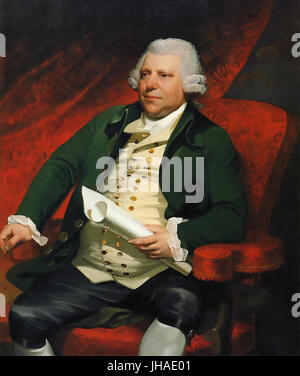 RICHARD ARKWRIGHT (1732-1792) English inventor  in 1790 by Mather Brown. Stock Photo