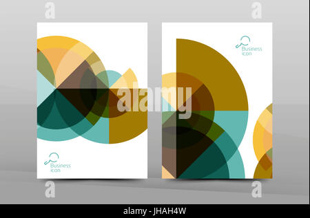 Cover design of annual report cover brochure, modern abstract background template, layout A4 size page Stock Photo
