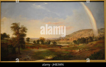 Landscape with rainbow robert hi-res stock photography and