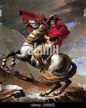 Jacques-Louis David - Napoleon Crossing the Alps - Kunsthistorisches Museum Stock Photo