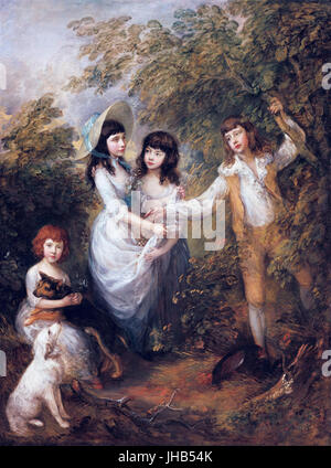 Thomas Gainsborough Painting The Marsham Children 1787 Oil On thomas-gainsborough-painting-the-marsham-children-1787-oil-on