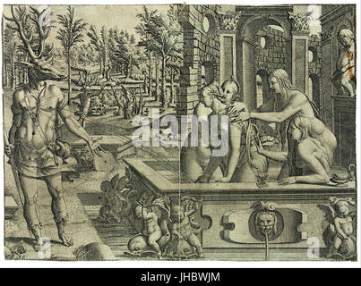 View of Jean Mignon - The Transformation of Actaeon Stock Photo - Alamy
