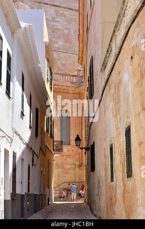 Ciutadella street scene menorca minorca Stock Photo