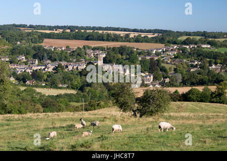 View over Cotswold village of Blockley, Blockley, Cotswolds, Gloucestershire, England, United Kingdom, Europe Stock Photo