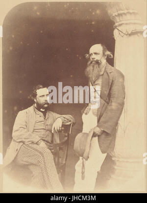 Felice Beato (British, born Italy - (Portrait of two European men, one seated, one standing) - Stock Photo