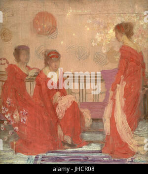 James Abbott McNeill Whistler - Harmony in Flesh Colour and Red - Stock Photo