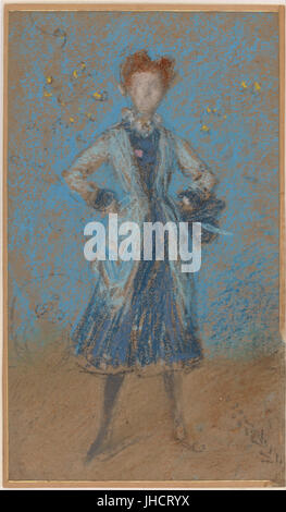 James McNeill Whistler - The Blue Girl - Stock Photo