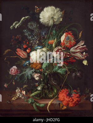 Jan Davidsz de Heem - Vase of Flowers - Stock Photo