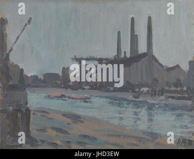 Hercules Brabazon Brabazon - Landscape with Industrial Buildings by a River - Stock Photo