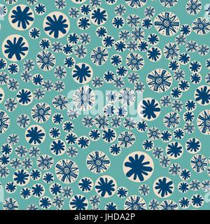 Vector seamless pattern with colorful stylized stars or snowflakes. Childish texture for fabric, textile, wrapping paper. Vector Illustration Stock Vector