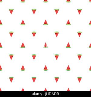 Watermelon seamless pattern, vector tileable background. Suitable for printing on fabric or wrapping paper Stock Vector