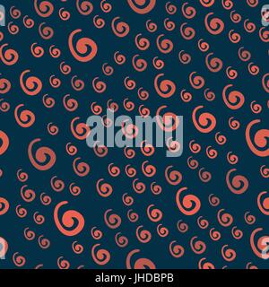 Light brown swirls on deep blue background Stock Vector