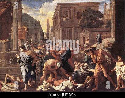 Nicolas Poussin - The Plague at Ashdod - WGA18274 Stock Photo