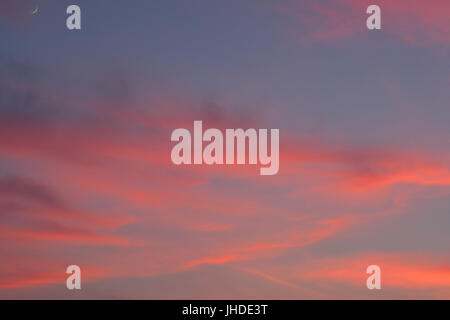 Blur background texture of colorful sunset clouds in horizontal frame Stock Photo