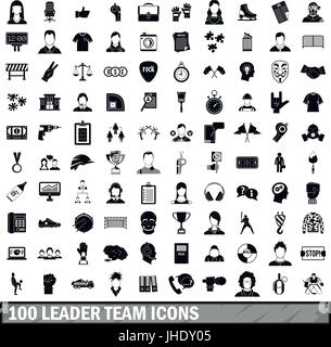 100 leader team icons set, cartoon style Stock Vector Image & Art - Alamy
