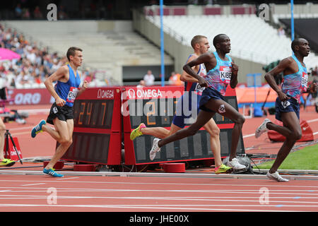 Vincent KIBET competing in the 1500m Men's Final at the 2017, IAAF Diamond League, Anniversary Games, Queen Elizabeth Olympic Park, Stratford, London, UK. Stock Photo