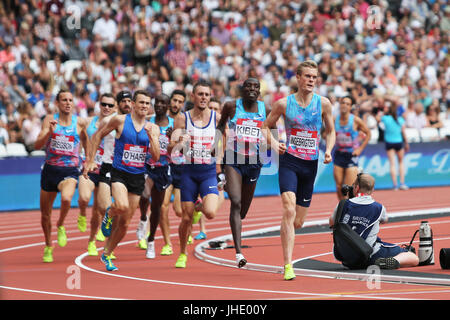 Filip INGEBRIGTSEN competing in the 1500m Men's Final at the 2017, IAAF Diamond League, Anniversary Games, Queen Elizabeth Olympic Park, Stratford, London, UK. Stock Photo