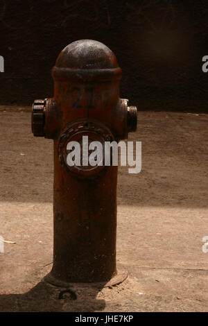 Hydrant, firefighter, Belém, Pará, Brazil Stock Photo