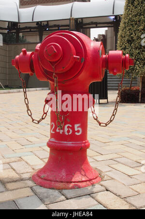 Water Hydrant Pipe With Valves at Fire Engine Stock Photo - Alamy